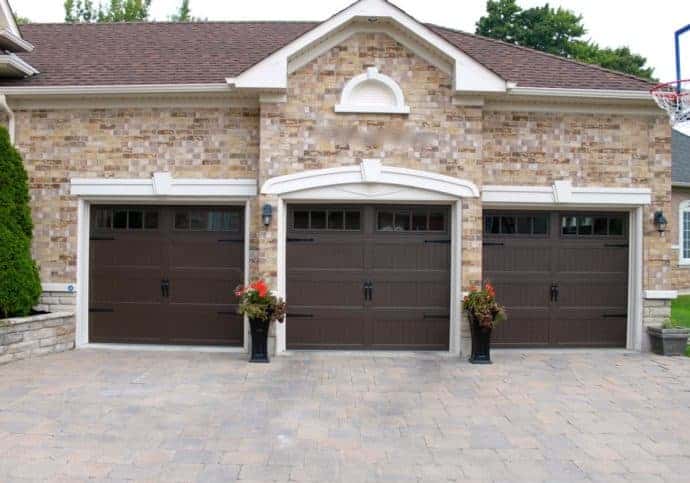 Garage Door Coach House in Brown