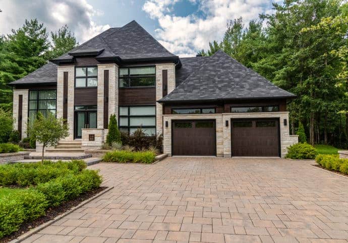 Garage Door Platinum Series Wood Tone With Windows