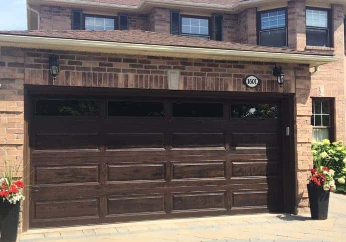 Garage Doors Traditional Wood look Steel Long Panel