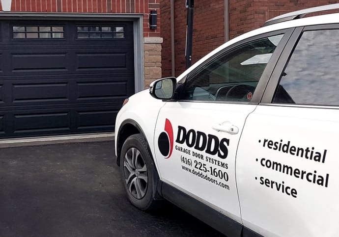 Garage Doors Raised Panel in Black With Windows