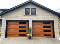 Modern Wooden Plank Garage Door