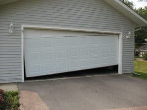 crooked garage door