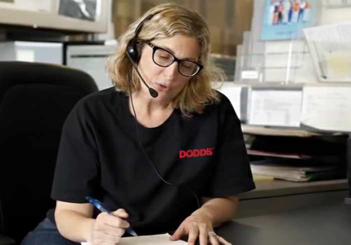 Dodds Garage Doors customer support representative assisting a client in Mississauga.