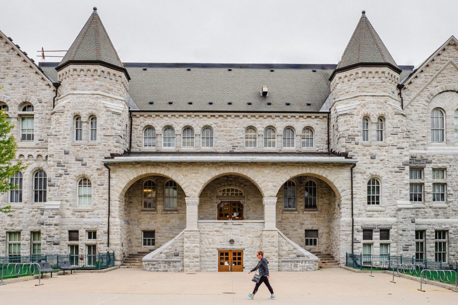 Traditional limestone architecture in Kingston, Ontario, reflecting the local historic building style.