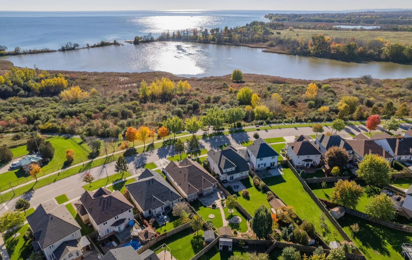 Modern lakeside homes in Whitby requiring high-quality, weather-resistant garage door installations.