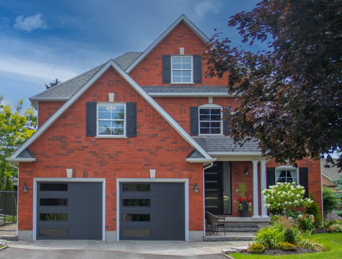 Modern garage door installation in a Unionville home.
