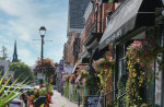 Local shops and storefronts on Queen Street South in Streetsville, Mississauga.
