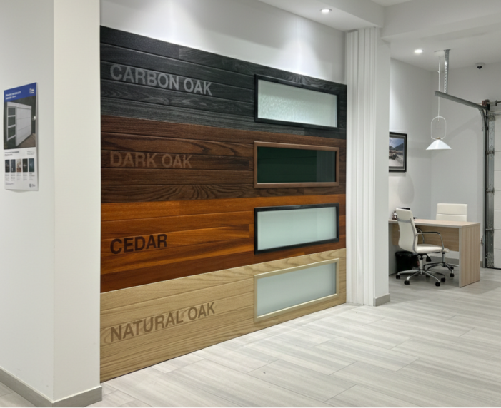 Dodds garage door showroom near Vaughan in Ontario.